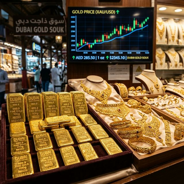 Dubai Gold Prices Surge Over Dh6 Per Gram Amid Escalating Middle East Uncertainty