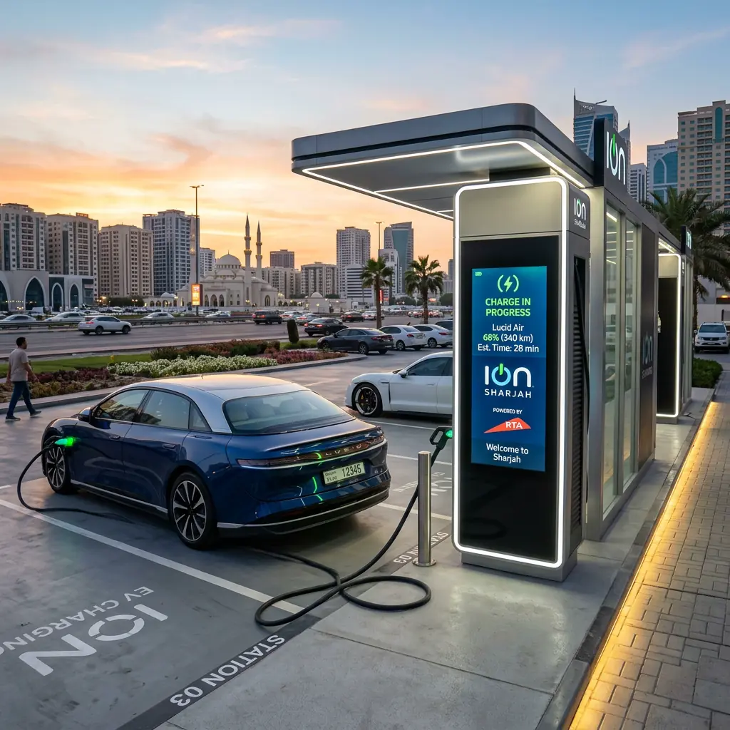 Sharjah to Install 100+ Fast EV Chargers | SRTA & ION Partnership
